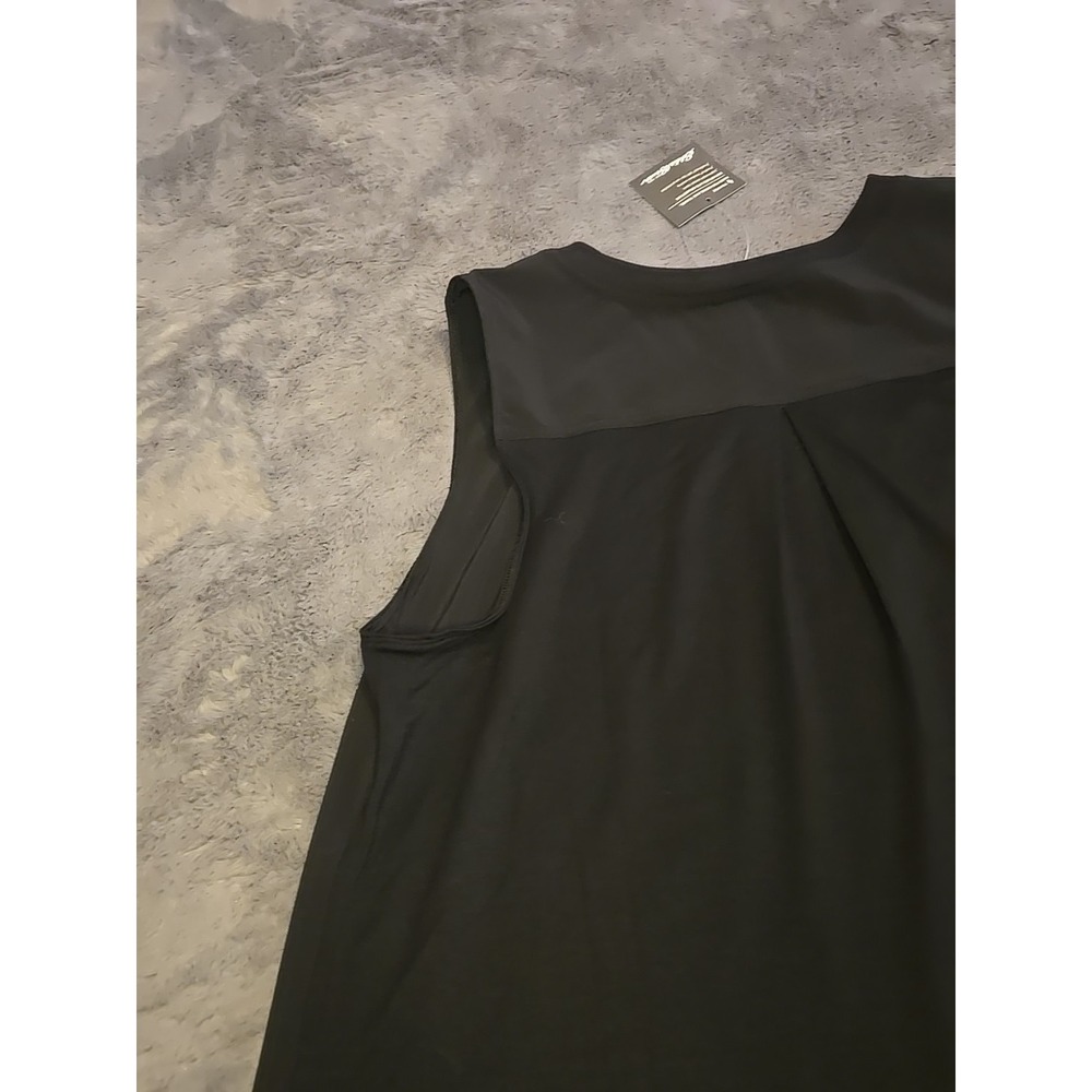 Eddie Bauer Women's XL Departure Lite Rib Tri Tank Top NWT Black Travel Shirt - Picture 10 of 14